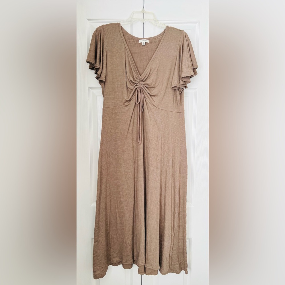 Max Studio Casual Dress , Brown Color, Size XL